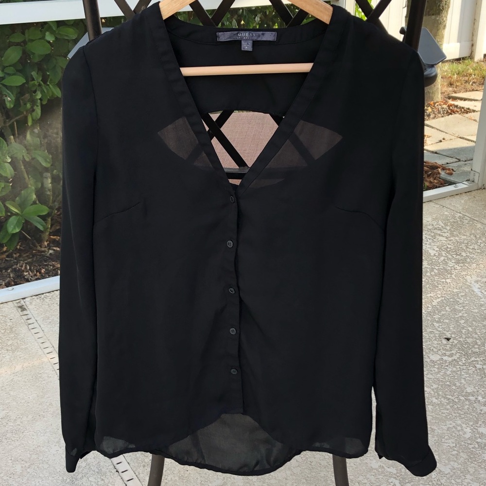Guess - sheer blouse  sz M